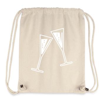 2 Glasses Of Sparkling Wine (Funnel / Closed / W) - Stanley/Stella Recycled Gym Bag - natural - Front