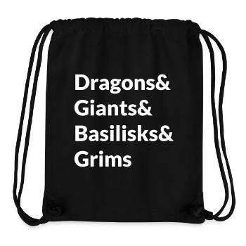 Dragons Ginats Basilisks Grims - Stanley/Stella recycelter Gym Bag - Schwarz - Vorne