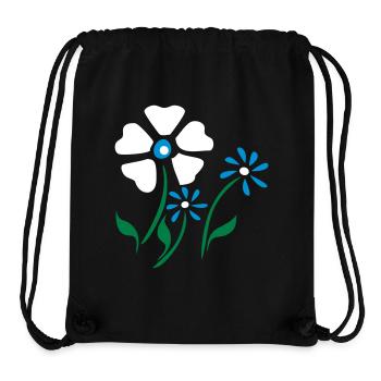 Blumen Fantasie - Stanley/Stella recycelter Gym Bag - Schwarz - Vorne