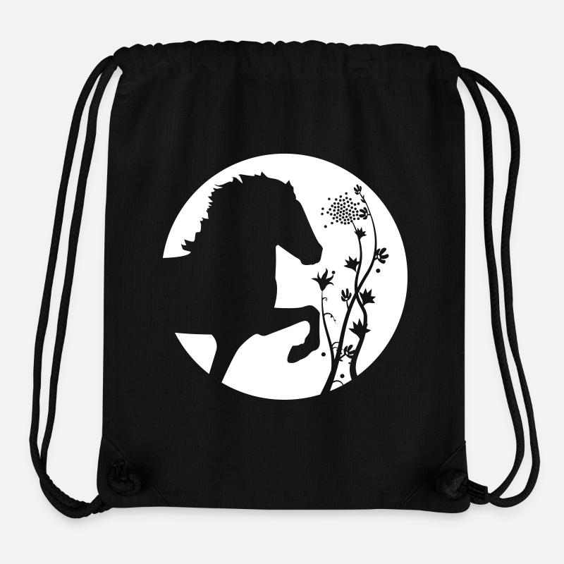 Tölter floral - Stanley/Stella recycelter Gym Bag - Schwarz