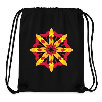 A floral pattern - Stanley/Stella Recycled Gym Bag - black - Front