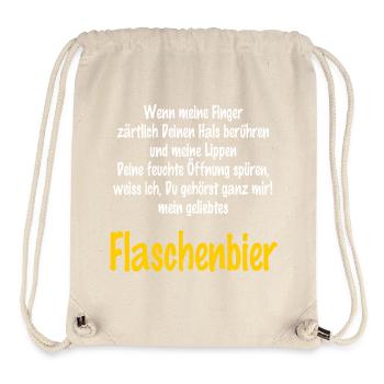 Flaschenbier ...wenn meine Finger - RAHMENLOS - Stanley/Stella recycelter Gym Bag - Naturweiß - Vorne