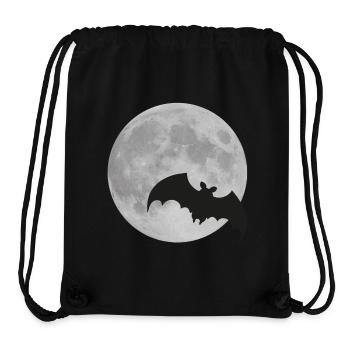 Chauve-souris de lune pleine lune Halloween nuit - Sac à cordon recyclé Stanley/Stella - noir - Devant