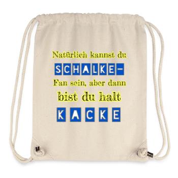 Schalke - Kacke - Stanley/Stella recycelter Gym Bag - Naturweiß - Vorne