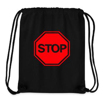 Stop - Stanley/Stella Recycled Gym Bag - black - Front