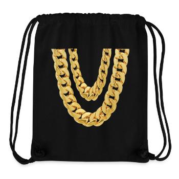 My double gold chain - Stanley/Stella Recycled Gym Bag - black - Front