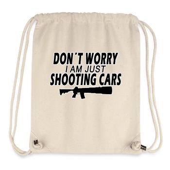 Shooting Cars - Stanley/Stella Recycled Gym Bag - natural - Front