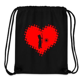 I Love Bow Sports - Archery Arrow Bow - Stanley/Stella Recycled Gym Bag - black - Front
