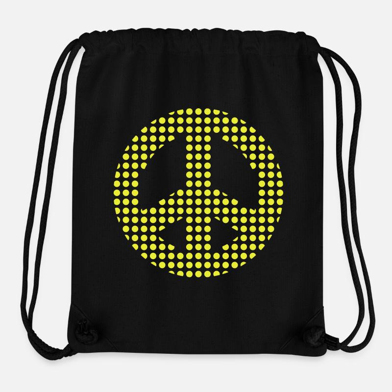 Signe de paix - Sac à cordon recyclé Stanley/Stella - noir