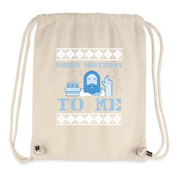 Happy Birthday Jesus - Ugly Christmas Sweater - Stanley/Stella recycelter Gym Bag - Naturweiß - Vorne