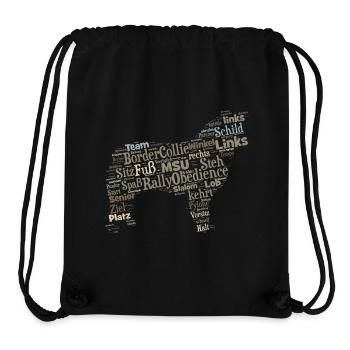 Border Collie Rally Obedience Wordcloud - Stanley/Stella recycelter Gym Bag - Schwarz - Vorne