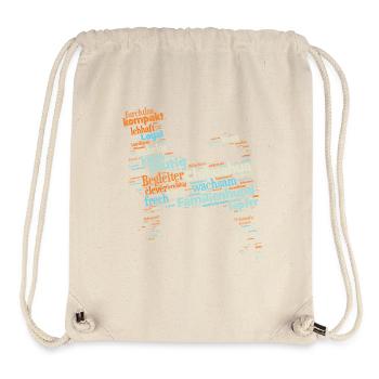 Chihuahua Wordcloud Charaktereigenschaften - Stanley/Stella recycelter Gym Bag - Naturweiß - Vorne