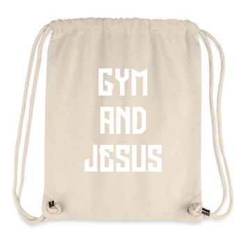 Gym and Jesus - Stanley/Stella Recycled Gym Bag - natural - Front