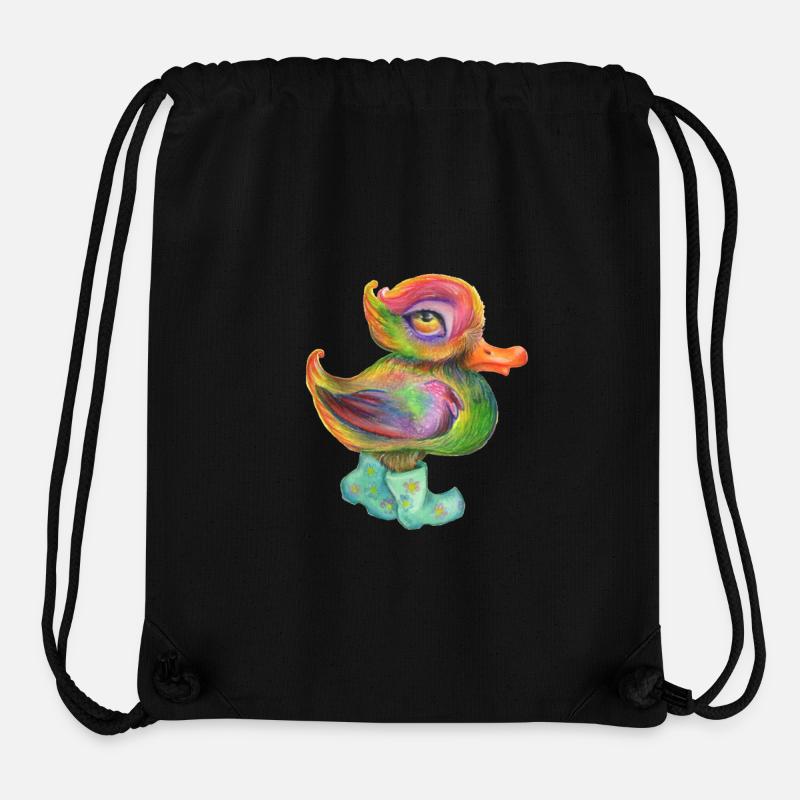 La promenade d'automne de Snozzleberryduck - Sac à cordon recyclé Stanley/Stella - noir