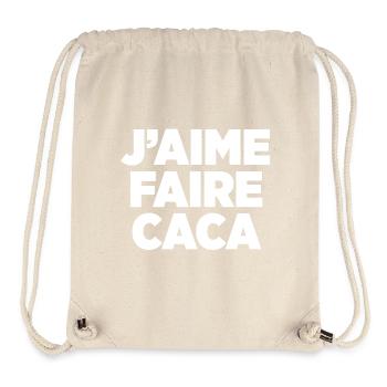 J'aime faire caca - Sac à cordon recyclé Stanley/Stella - blanc naturel - Devant