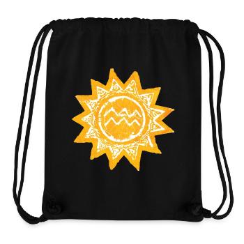 Abstraktes Sonnen-Design in Gelbtönen Mallorca - Stanley/Stella recycelter Gym Bag - Schwarz - Vorne