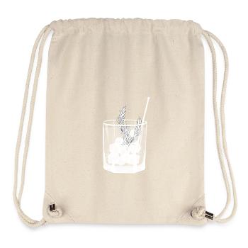 Kleines Gin Tonic Glas mit Rosmarin - transparent - Stanley/Stella recycelter Gym Bag - Naturweiß - Vorne