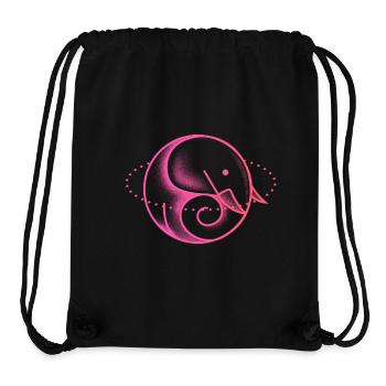 Elefant niedlich rosa - Stanley/Stella recycelter Gym Bag - Schwarz - Vorne