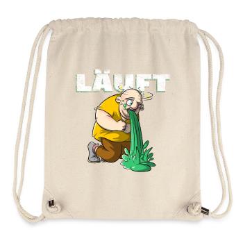 Läuft - Mann übergibt sich, Männerabend Sauftour - Stanley/Stella recycelter Gym Bag - Naturweiß - Vorne