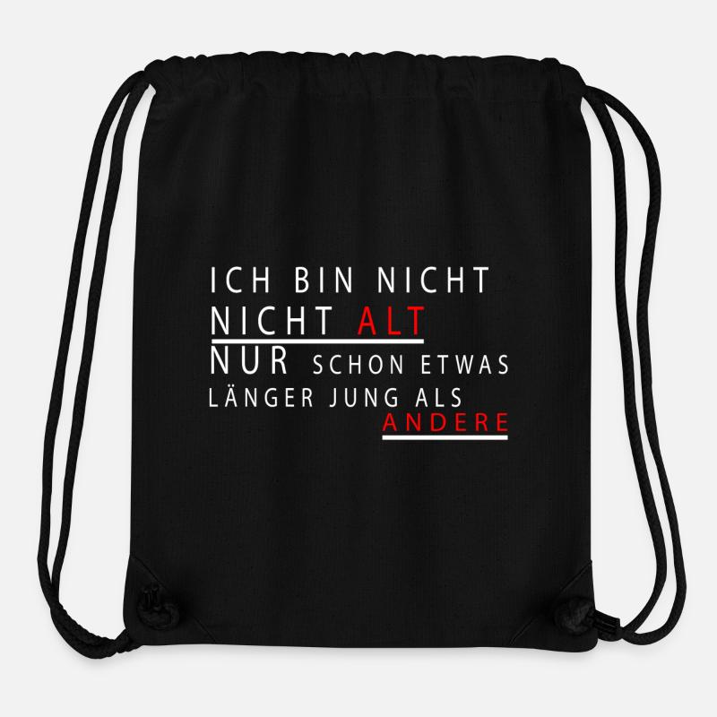 Ich bin nicht alt - Stanley/Stella recycelter Gym Bag - Schwarz