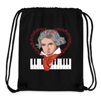 J’adore Beethoven compositeur pianiste classique - Sac à cordon recyclé Stanley/Stella - noir - Devant