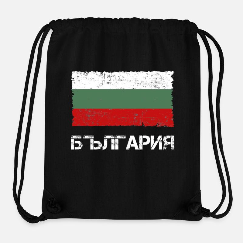 Bulgaria - Stanley/Stella Recycled Gym Bag - black