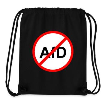 No AfD road sign - Stanley/Stella Recycled Gym Bag - black - Front