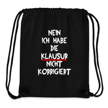 LEHRER KLAUSUR EXAM ABITUR SCHULE UNTERRICHT FUN - Stanley/Stella recycelter Gym Bag - Schwarz - Vorne
