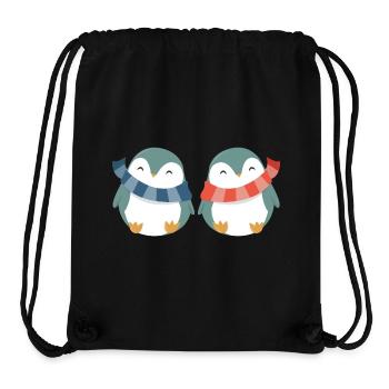 Glückliche Pinguine - Stanley/Stella recycelter Gym Bag - Schwarz - Vorne
