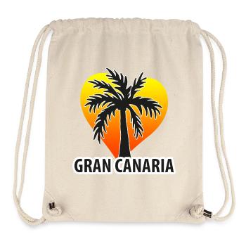 Grande Canarie Palme Coeur - Sac à cordon recyclé Stanley/Stella - blanc naturel - Devant
