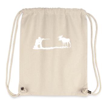 Hunter moose scandinavia hunting gift idea nature - Stanley/Stella Recycled Gym Bag - natural - Front