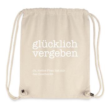 Glücklich vergeben - Stanley/Stella recycelter Gym Bag - Naturweiß - Vorne