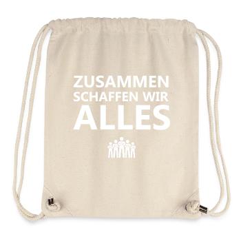 Together we can do anything - Stanley/Stella Recycled Gym Bag - natural - Front