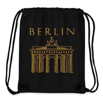 Porte de Brandebourg à Berlin - Sac à cordon recyclé Stanley/Stella - noir - Devant
