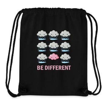 Sei anders - Stanley/Stella recycelter Gym Bag - Schwarz - Vorne