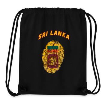 Sri Lanka Asien Land Fingerabdruck Geschenk - Stanley/Stella recycelter Gym Bag - Schwarz - Vorne