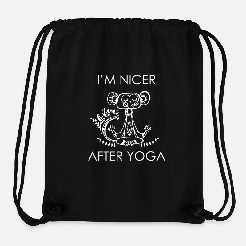 yoga - Sac à cordon recyclé Stanley/Stella - noir