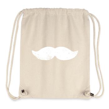 mustache beard mustache hipster - Stanley/Stella Recycled Gym Bag - natural - Front