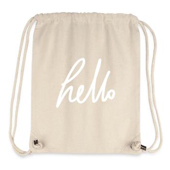 Hello - Stanley/Stella Recycled Gym Bag - natural - Front