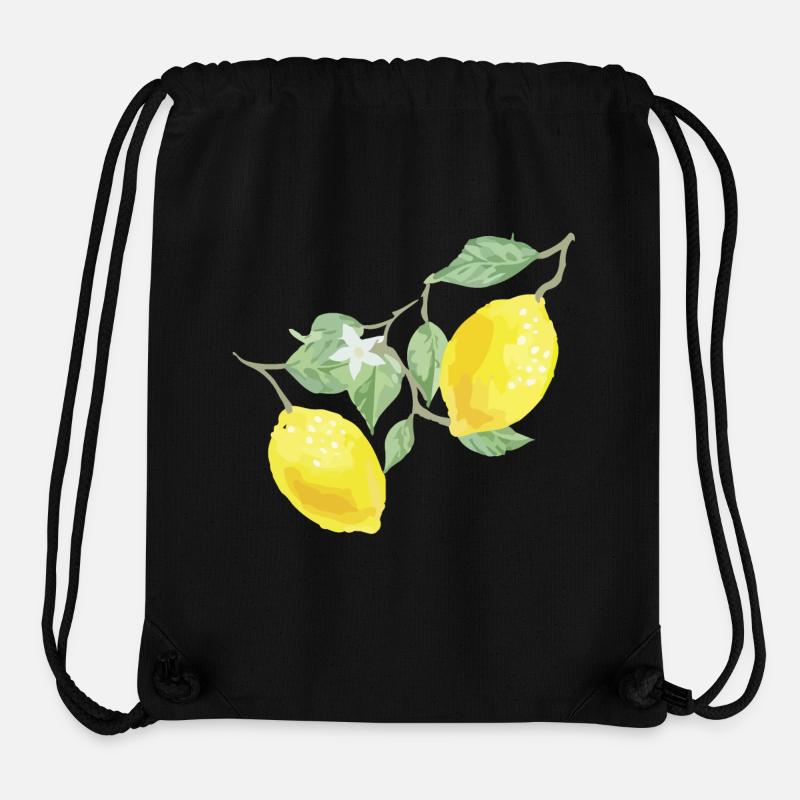 Citrons - Sac à cordon recyclé Stanley/Stella - noir