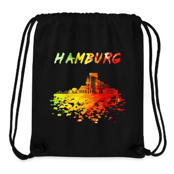 Hamburg Skyline / Hanseatic City Kietz Elbe Reeperbahn - Stanley/Stella Recycled Gym Bag - black - Front