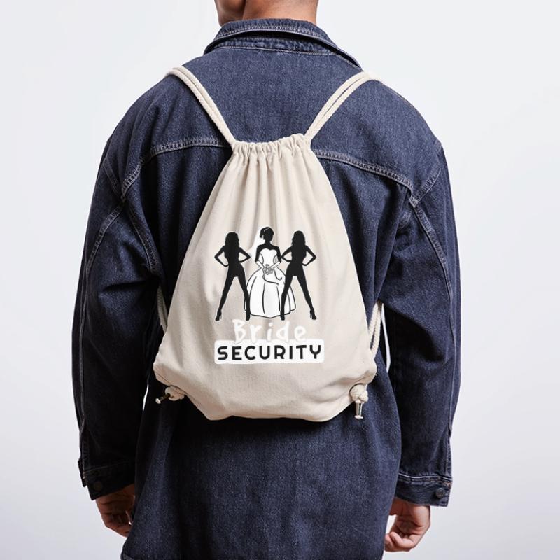 Bride Security Team Partnerlook Bachelor Fun Stanley/Stella Recycled Gym Bag
