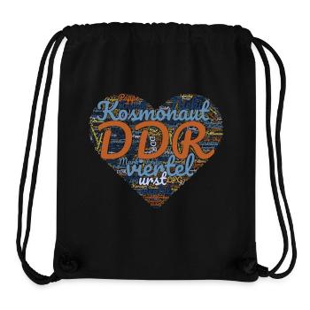 DDR Ostalgie Herz - Stanley/Stella recycelter Gym Bag - Schwarz - Vorne