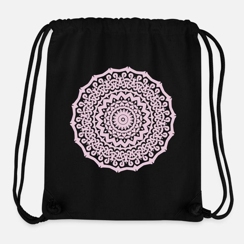 Mandala - Stanley/Stella recycelter Gym Bag - Schwarz
