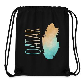 Qatar - Stanley/Stella Recycled Gym Bag - black - Front