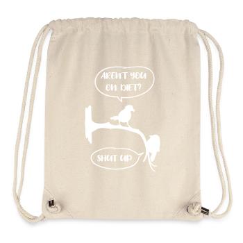 Diet Fat Poids épais Poids corporel Énonciation drôle - Sac à cordon recyclé Stanley/Stella - blanc naturel - Devant