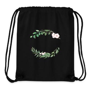 lovely_wreath_4 - Sac à cordon recyclé Stanley/Stella - noir - Devant