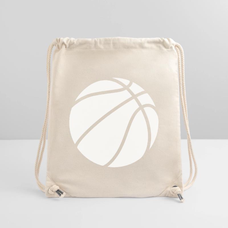 Logo de basket-ball blanc Sac à cordon recyclé Stanley/Stella