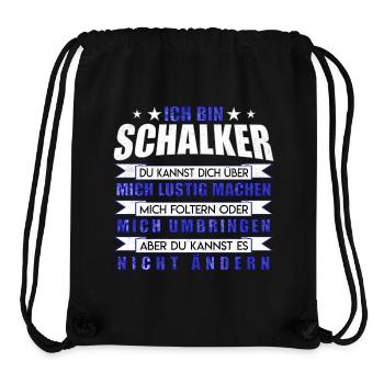 Je suis Schalke Idée cadeau design fan - Sac à cordon recyclé Stanley/Stella - noir - Devant