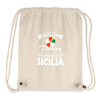 Sizilien - Stanley/Stella recycelter Gym Bag - Naturweiß - Vorne